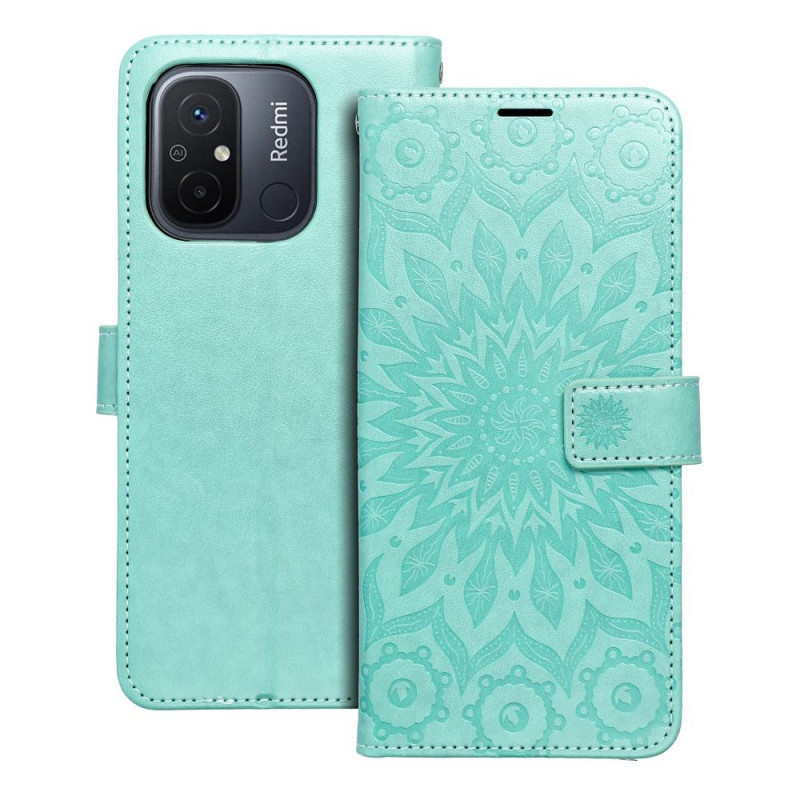 XIAOMI Redmi 12C Portefeuilles MEZZO Book Mandala  Vert
