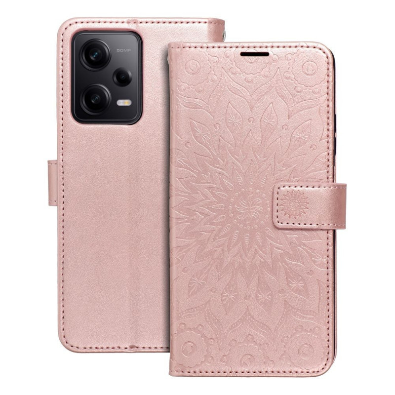 XIAOMI Redmi Note 12 Pro 5G Portefeuilles MEZZO Book Mandala  Or rose