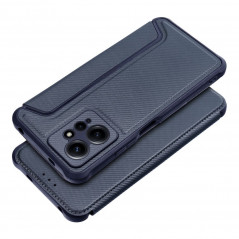 XIAOMI Redmi Note 12 4G Portefeuilles Razor Book Fibre de carbone, Modèle de carbone  Bleu
