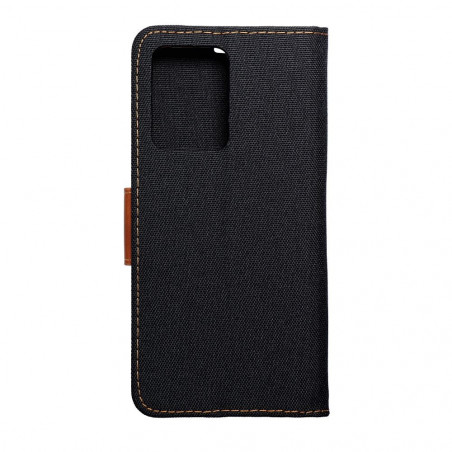 XIAOMI Redmi Note 12 Pro Plus 5G Portefeuilles Canvas Book Noir