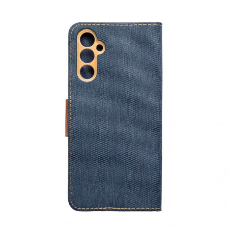 Samsung Galaxy A14 LTE Portefeuilles Canvas Book Bleu marine