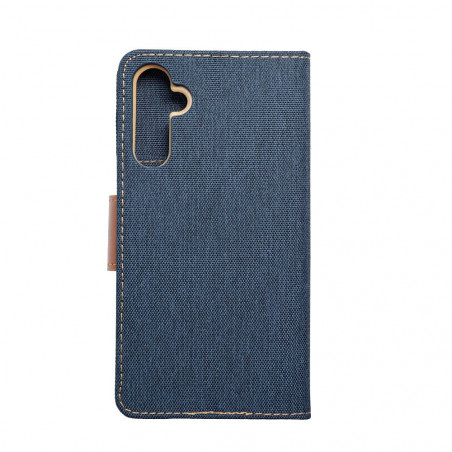 Samsung Galaxy A34 Portefeuilles Canvas Book Bleu marine