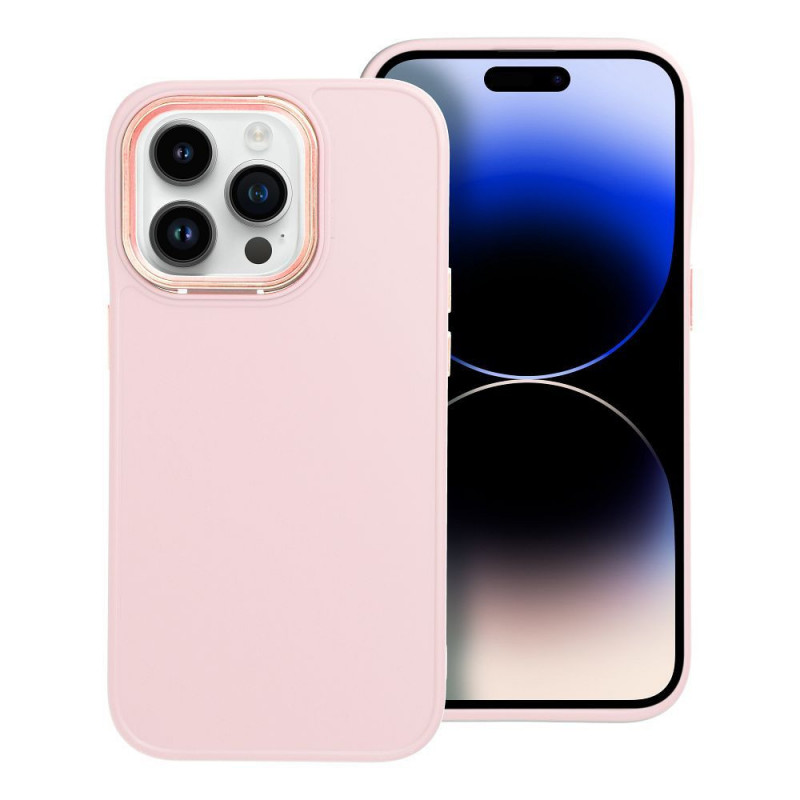 Apple iPhone 14 Pro Coque FRAME Élégant  Rose poudré