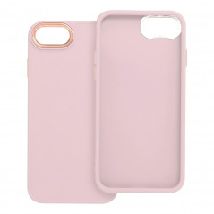 Apple iPhone SE 2022 5G Coque FRAME Élégant  Rose poudré