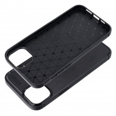 Apple iPhone 14 Coque Carbon premium Élégant  Noir