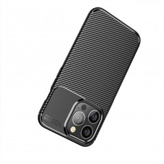 Apple iPhone 14 Coque Carbon premium Élégant  Noir