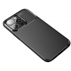 Samsung Galaxy A12 Coque Carbon premium Élégant  Noir