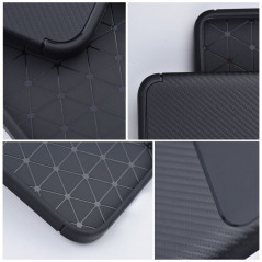 Samsung Galaxy A12 Coque Carbon premium Élégant  Noir