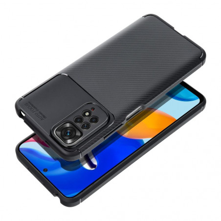 XIAOMI Redmi Note 11 Coque Carbon premium Élégant  Noir
