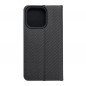 Apple iPhone 14 Pro Portefeuilles LUNA Book Carbon Fibre de carbone, Élégant  Noir