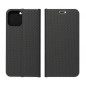 Apple iPhone 14 Pro Portefeuilles LUNA Book Carbon Fibre de carbone, Élégant  Noir