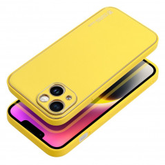 Apple iPhone 14 Coque Leather Jaune