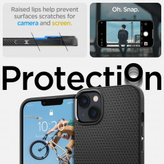 Apple iPhone 14 Coque Spigen  Liquid Air Noir mat