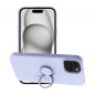 Apple iPhone 15 Coque Silicone ring Violet (Violet)