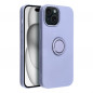 Apple iPhone 15 Coque Silicone ring Violet (Violet)