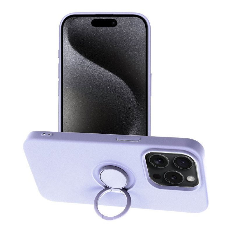Apple iPhone 15 Pro Coque Silicone ring Violet (Violet)