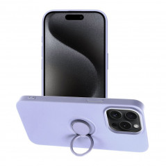 Apple iPhone 15 Pro Max Coque Silicone ring Violet (Violet)