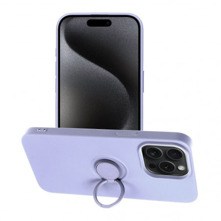 Apple iPhone 15 Pro Max Coque Silicone ring Violet (Violet)
