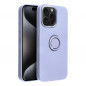Apple iPhone 15 Pro Max Coque Silicone ring Violet (Violet)