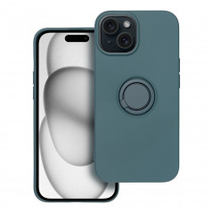 Apple iPhone 15 Coque Silicone ring Vert