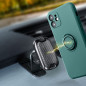 Apple iPhone 15 Coque Silicone ring Vert