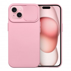 Apple iPhone 15 Coque Slide Rose clair