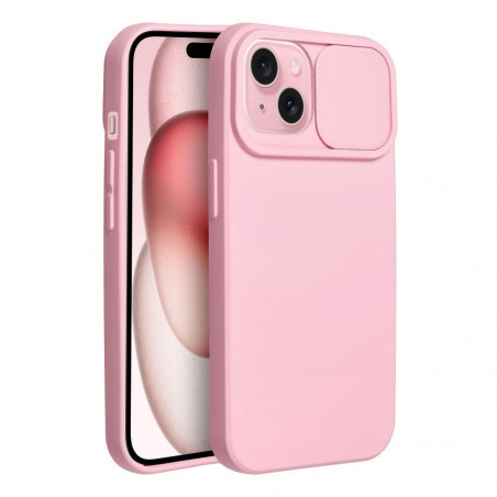 Apple iPhone 15 Coque Slide Rose clair