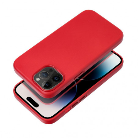 Apple iPhone 11 Coque Leather Mag Cover Élégant  MagSAFE  Rouge