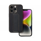 Apple iPhone 14 Pro Coque LEATHER Case Kickstand Noir