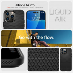 Apple iPhone 14 Pro Coque Spigen  Liquid Air Noir mat