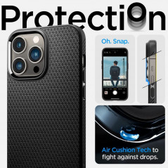 Apple iPhone 14 Pro Coque Spigen  Liquid Air Noir mat