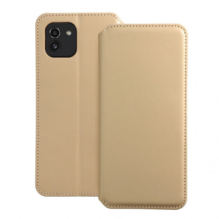 Samsung Galaxy A03 Portefeuilles Dual Pocket book Or 