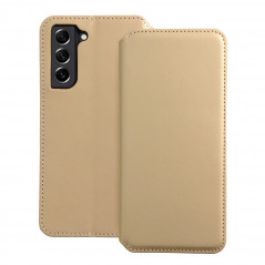 Samsung Galaxy S21 FE 5G Portefeuilles Dual Pocket book Or 