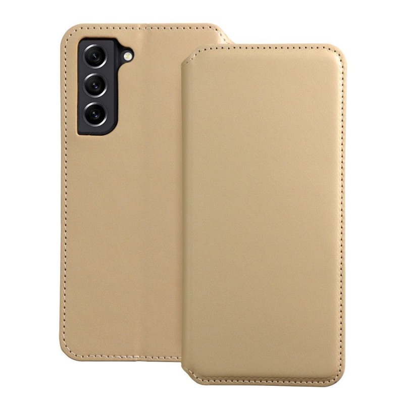 Samsung Galaxy S21 FE 5G Portefeuilles Dual Pocket book Or 
