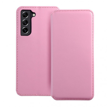 Samsung Galaxy S21 FE 5G Portefeuilles Dual Pocket book Rose clair 