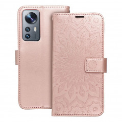 XIAOMI 12 Lite Portefeuilles MEZZO Book Mandala  Or rose