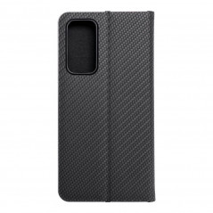 XIAOMI 12 Lite Portefeuilles LUNA Book Carbon Fibre de carbone, Élégant  Noir