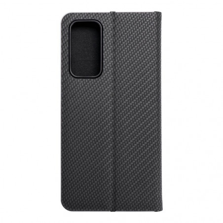 XIAOMI 12 Lite Portefeuilles LUNA Book Carbon Fibre de carbone, Élégant  Noir