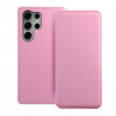 Samsung Galaxy S23 Ultra 5G Portefeuilles Dual Pocket book Rose clair 