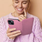 Apple iPhone 14 Portefeuilles Dual Pocket book Rose clair 
