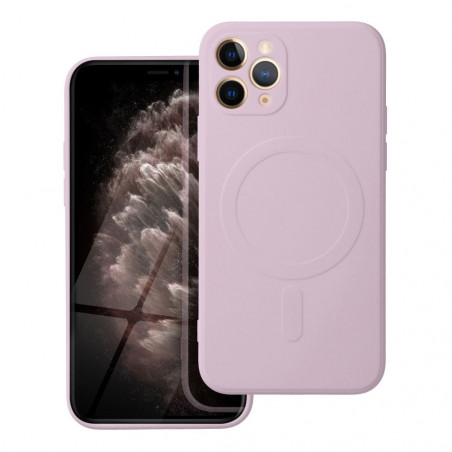 Apple iPhone 11 Pro Coque Silicone Mag Cover MagSAFE  Rose