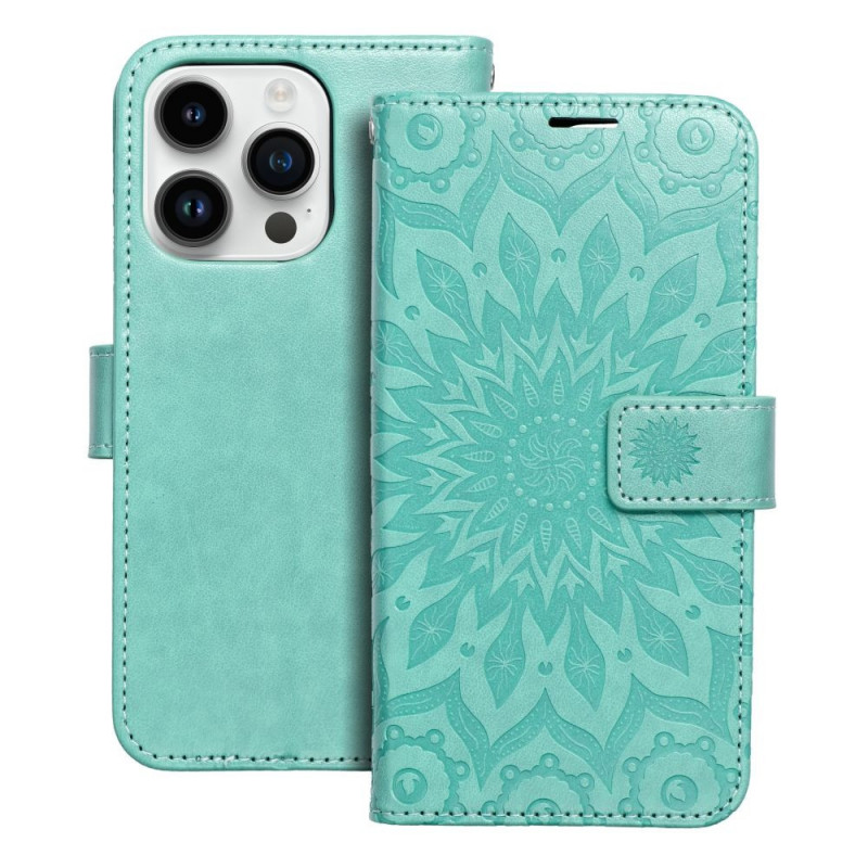 Apple iPhone 14 Pro Portefeuilles MEZZO Book Mandala  Vert