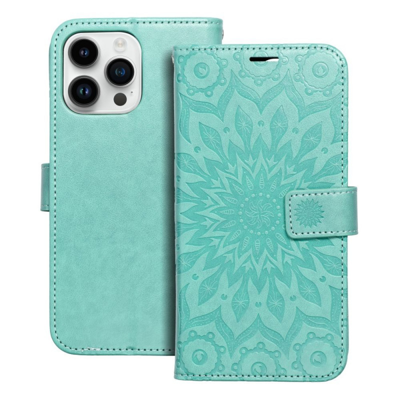 Apple iPhone 14 Pro Max Portefeuilles MEZZO Book Mandala  Vert