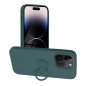 Apple iPhone 14 Pro Coque Silicone ring Vert
