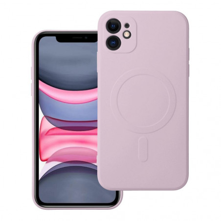 Apple iPhone 11 Coque Silicone Mag Cover MagSAFE  Rose