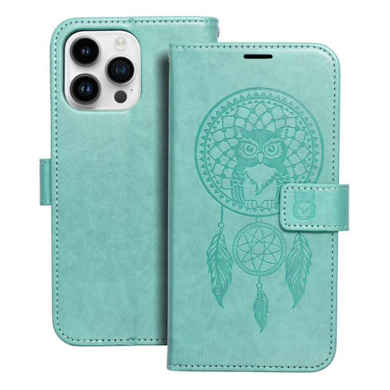 Apple iPhone 14 Pro Max Portefeuilles MEZZO Book Capteurs de rêve  Vert