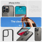 Apple iPhone 14 Pro Coque Spigen Ultra Hybrid Clair comme du cristal  Noir mat