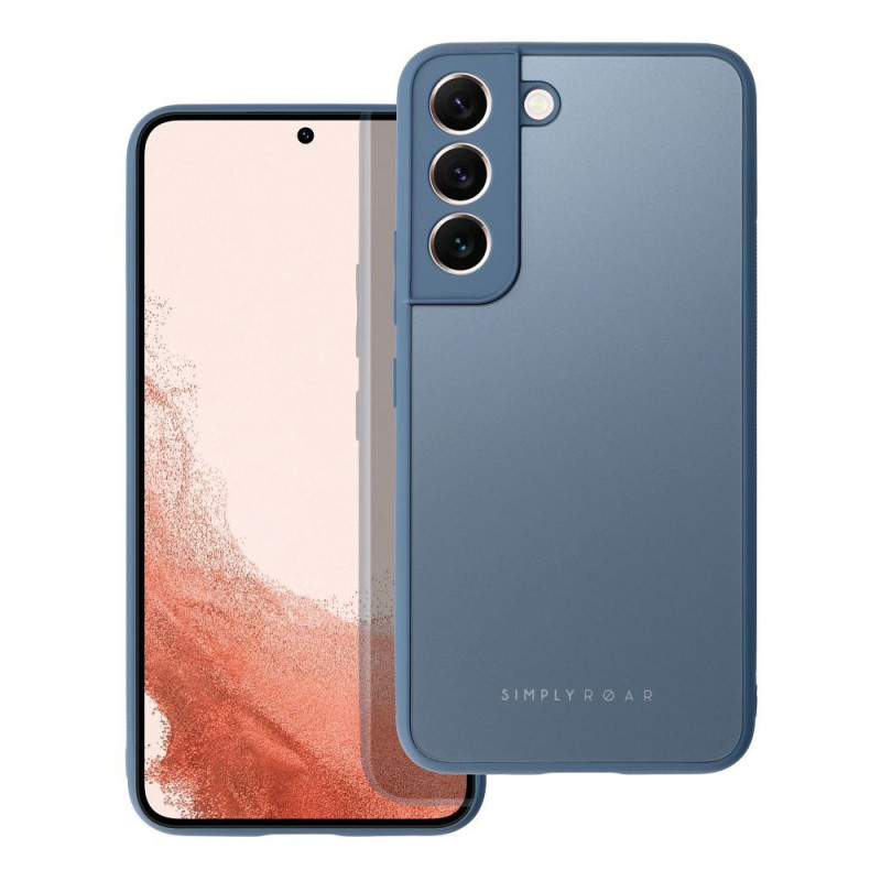 Samsung Galaxy A03s Coque Roar Matte Glass Élégant  Bleu