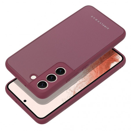Samsung Galaxy A12 Coque Roar Matte Glass Élégant  Bordeaux