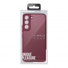 Samsung Galaxy A12 Coque Roar Matte Glass Élégant  Bordeaux